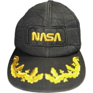 NASA Snapback Trucker Hat‎ GOLD Embroidery Cap Space Program